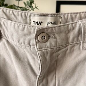 Aritzia TNA Light Gray Cargo Pants